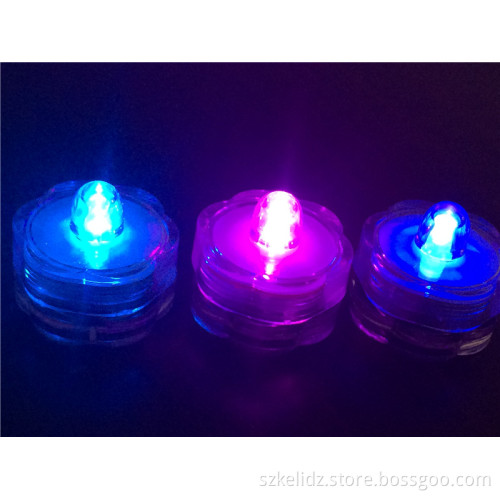 Battery Powered Color Changing Led Water Submersible Tea Lights